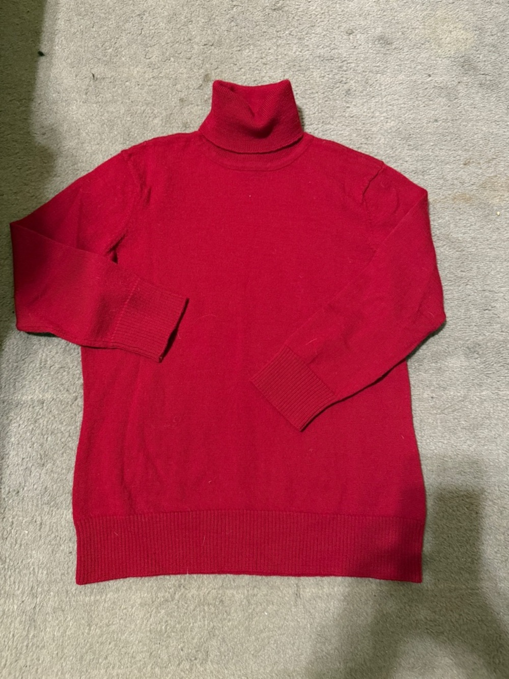 GAP Red Merino Wool Turtleneck Sweater Women’s Small 3/4 Sleeve